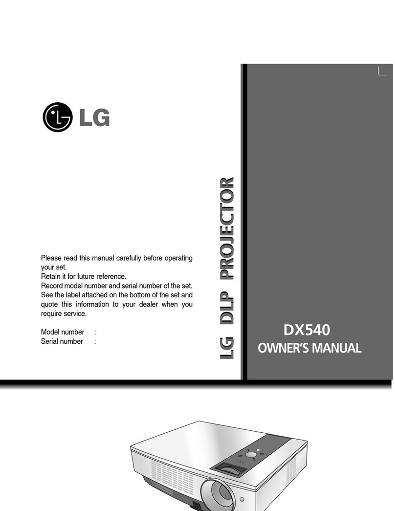 LG DX540 - XGA DLP Projector User manual LG DX540 - XGA DLP Projector User manual