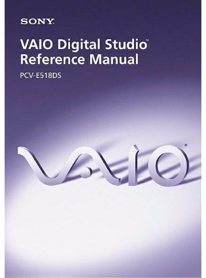 Sony PCV-E518DS - Vaio Digital Studio Desktop... Reference manual