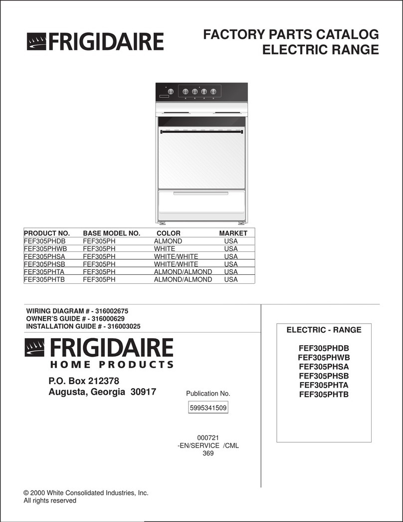Frigidaire FEF305PHDB User manual