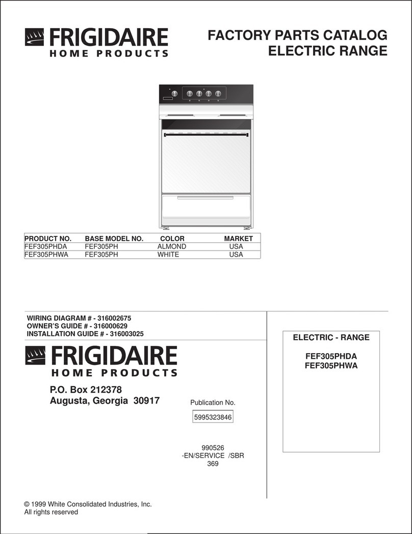Frigidaire FEF305PHDA User manual