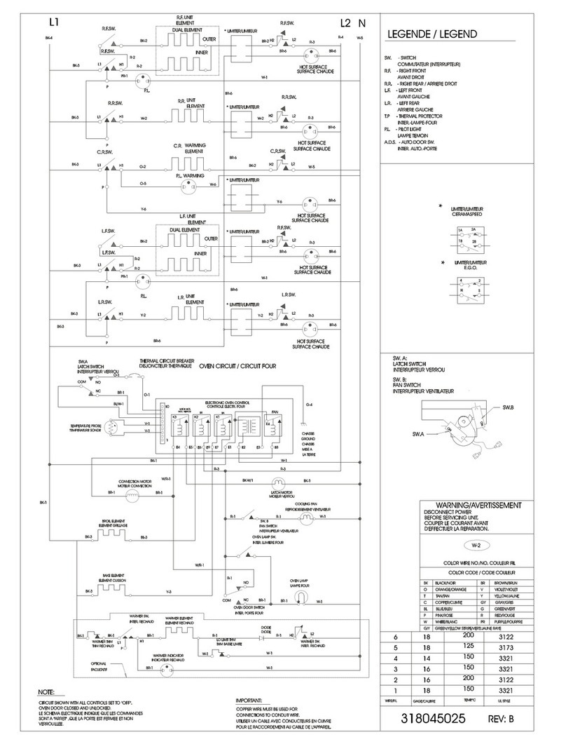 Frigidaire FED387CHSC Wiring diagram