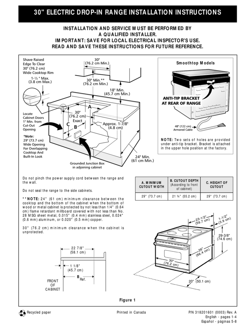 Frigidaire FED387CHSC User manual