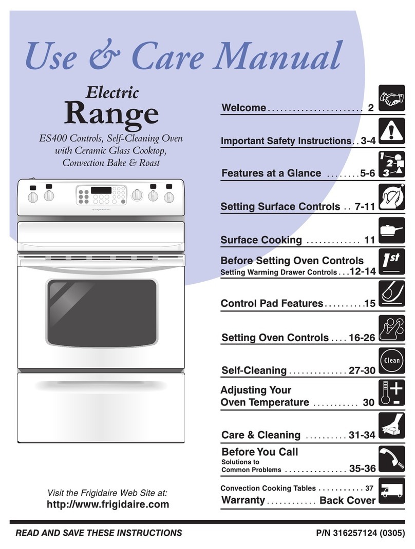 Frigidaire FEF316BSF User manual