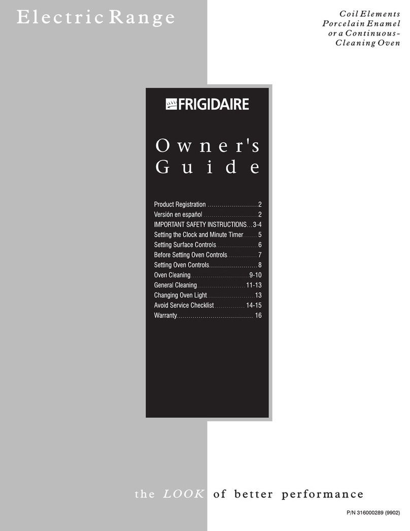 Frigidaire FEF322BAWK User manual