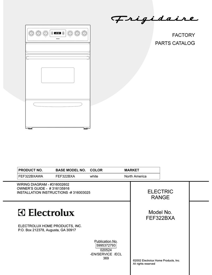 Frigidaire FEF322BXA User manual