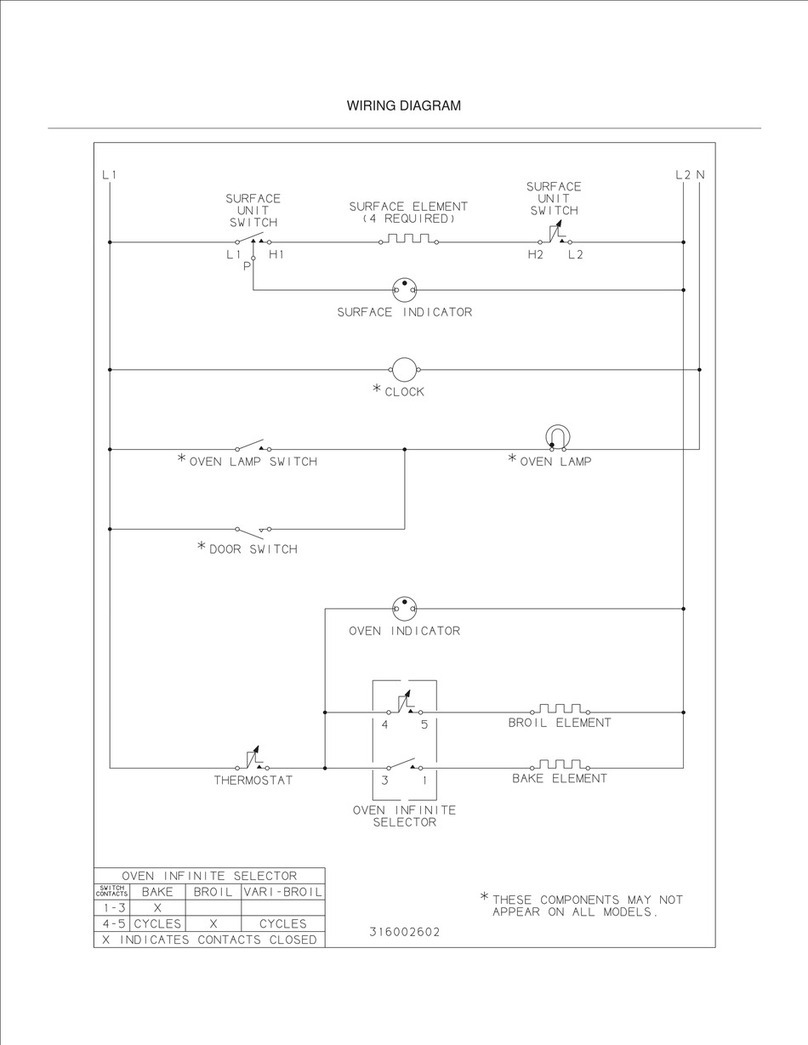 Frigidaire FEF322WHSA Wiring diagram