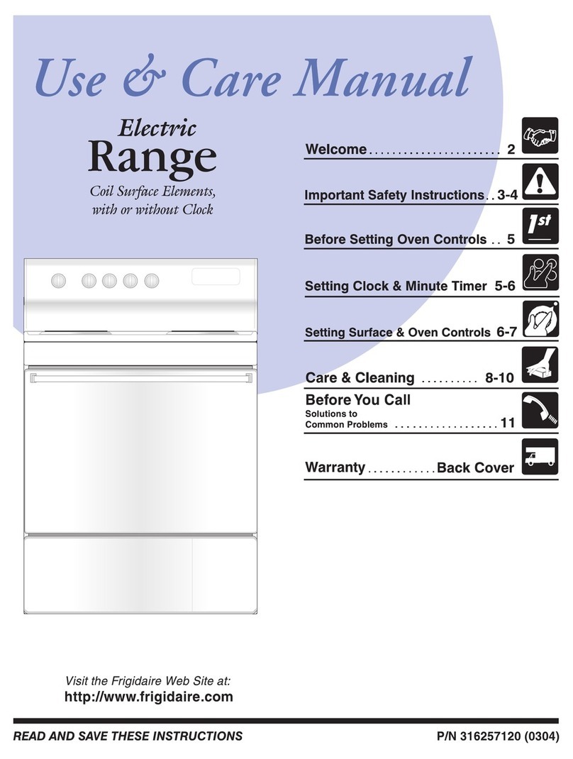 Frigidaire FEF316BSD User manual