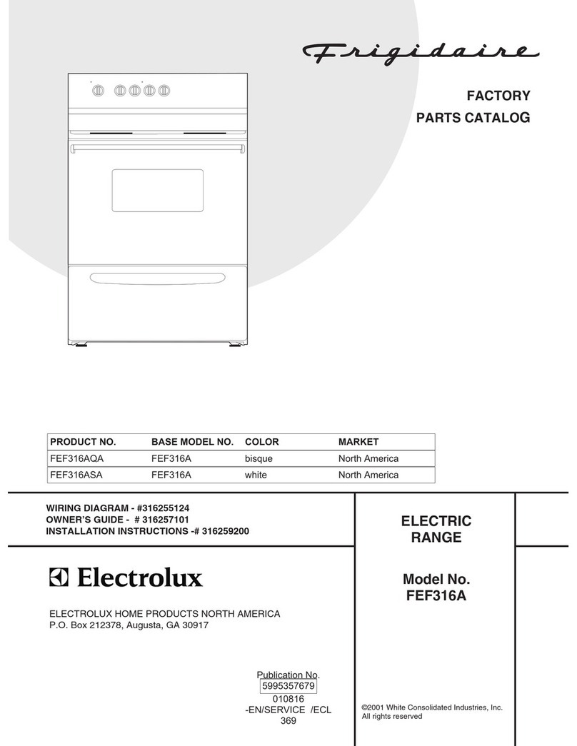 Frigidaire FEF316A User manual