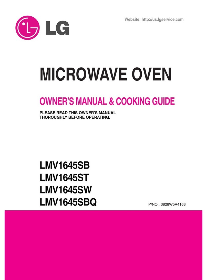 LG LMV1645ST Owner's manual & cooking guide