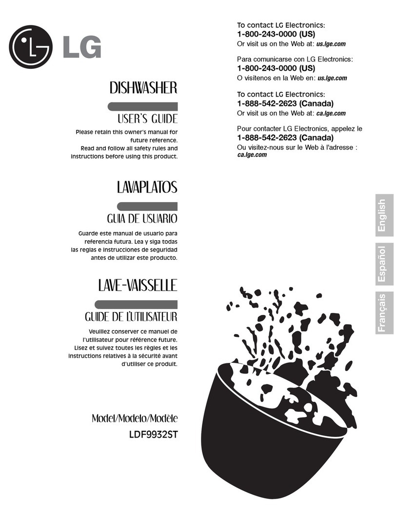 LG LDF9932ST - FULLY INTEGRATED DISHWASHER User manual