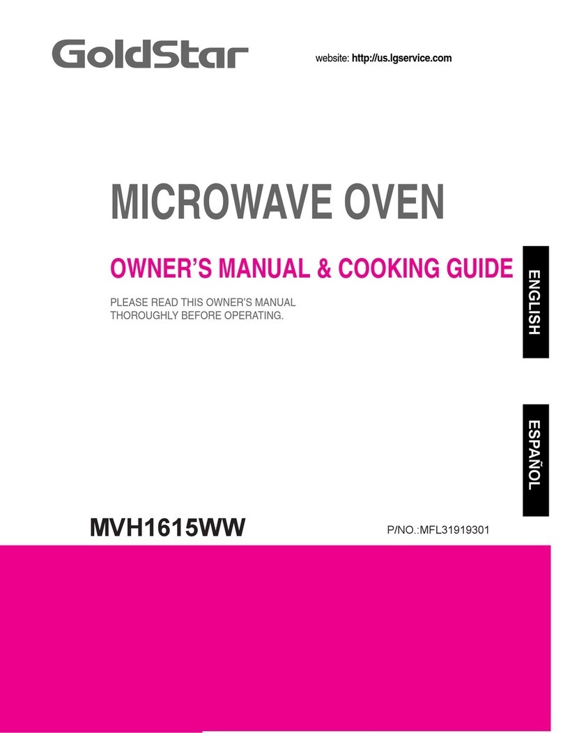 LG MVH1615WW Owner's manual & cooking guide