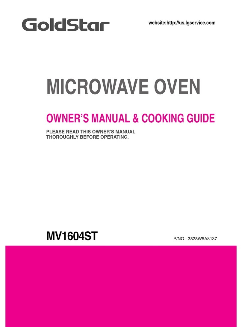 LG MV1604ST Owner's manual & cooking guide