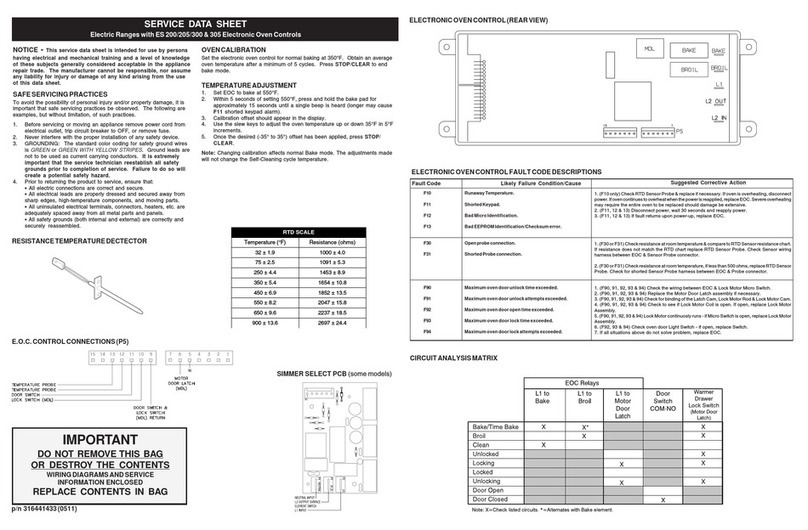 Frigidaire FEF362MXESC User guide Frigidaire FEF362MXESC User guide