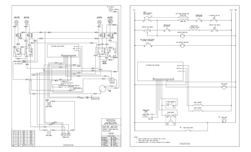 Frigidaire FEF363BXAWB Wiring diagram