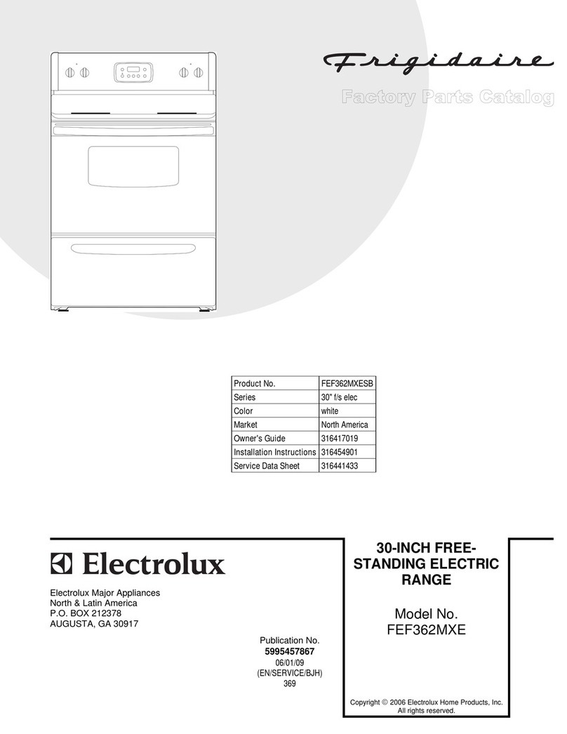 Frigidaire FEF362MXE Factory parts catalog Frigidaire FEF362MXE Factory parts catalog