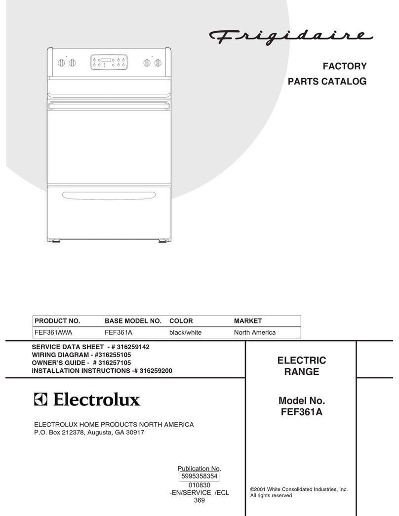 Frigidaire FEF361A Factory parts catalog
