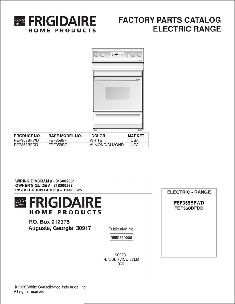 Frigidaire FEF358BFDD User manual