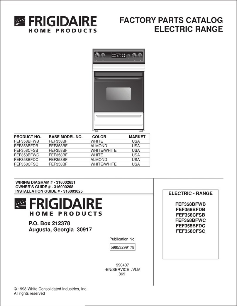 Frigidaire FEF358BFDB User manual