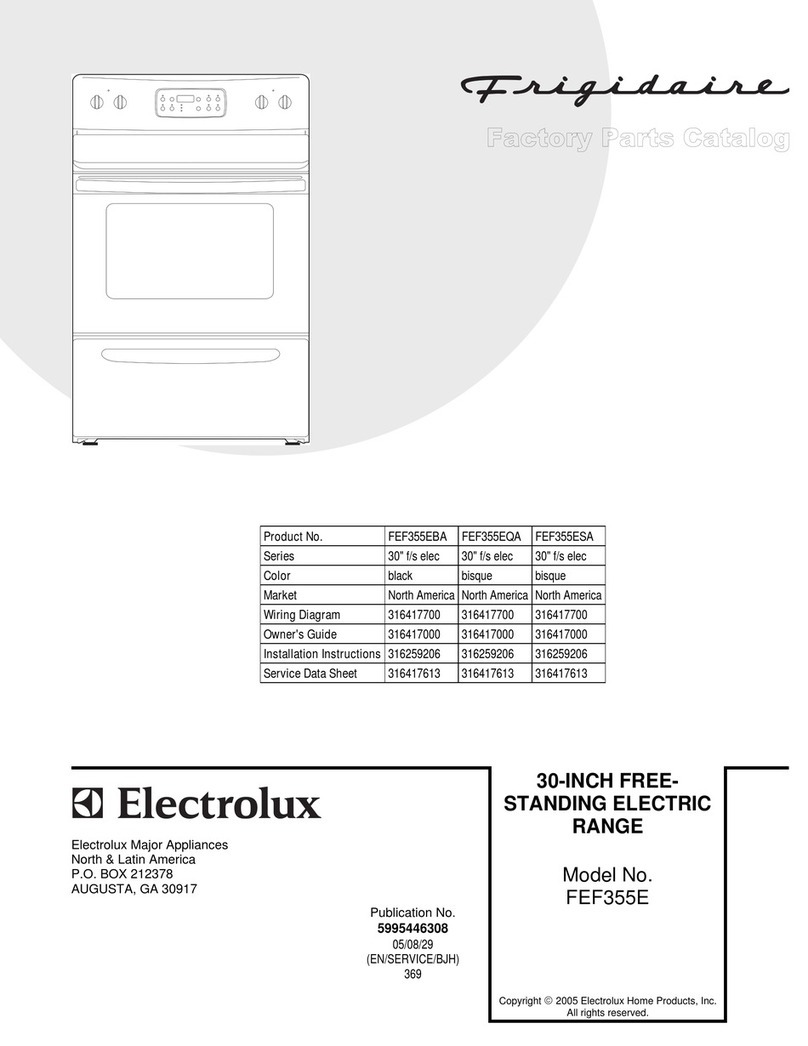Frigidaire FEF355E Factory parts catalog