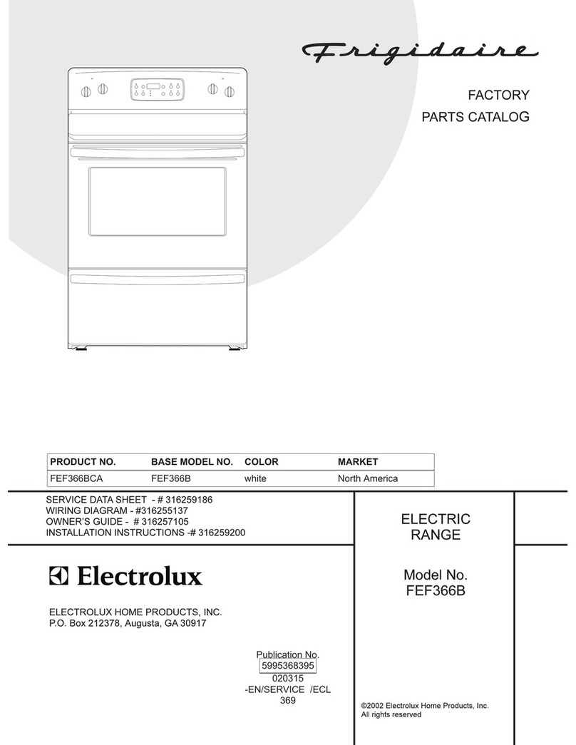 Frigidaire FEF366B User manual