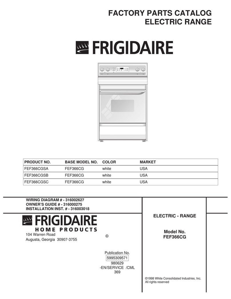 Frigidaire FEF366CG User manual