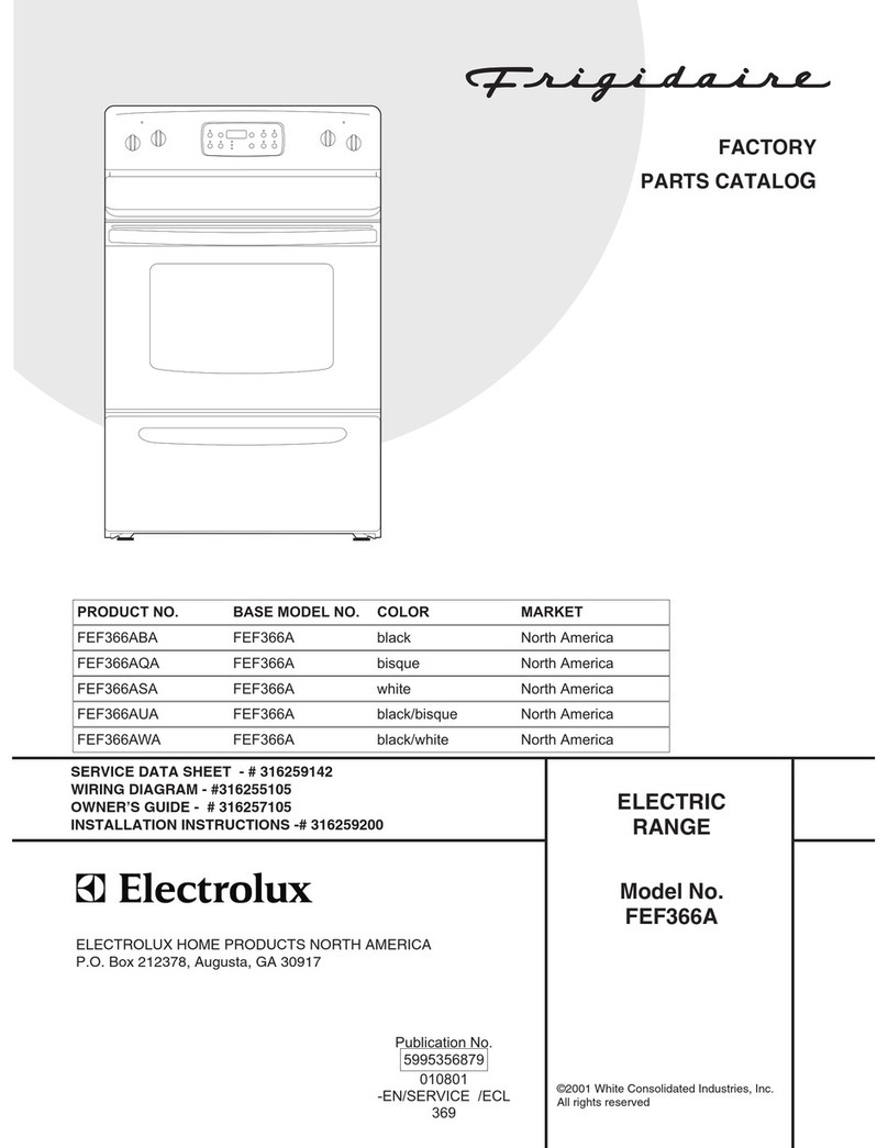 Frigidaire FEF366A Factory parts catalog Frigidaire FEF366A Factory parts catalog