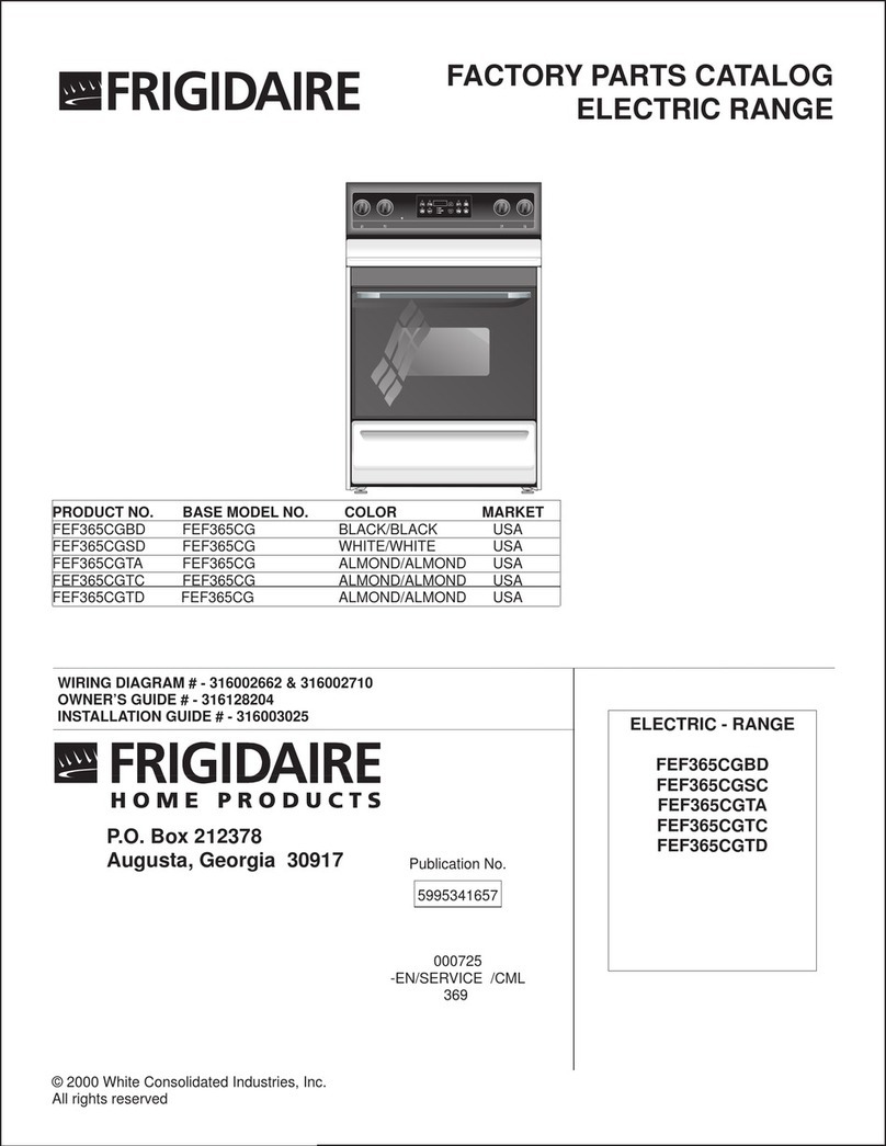 Frigidaire FEF365CGBD User manual