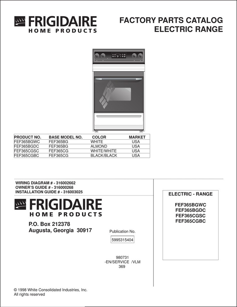 Frigidaire FEF365BGDC User manual