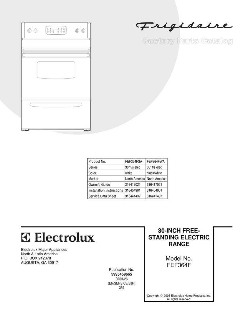Frigidaire FEF364F User manual