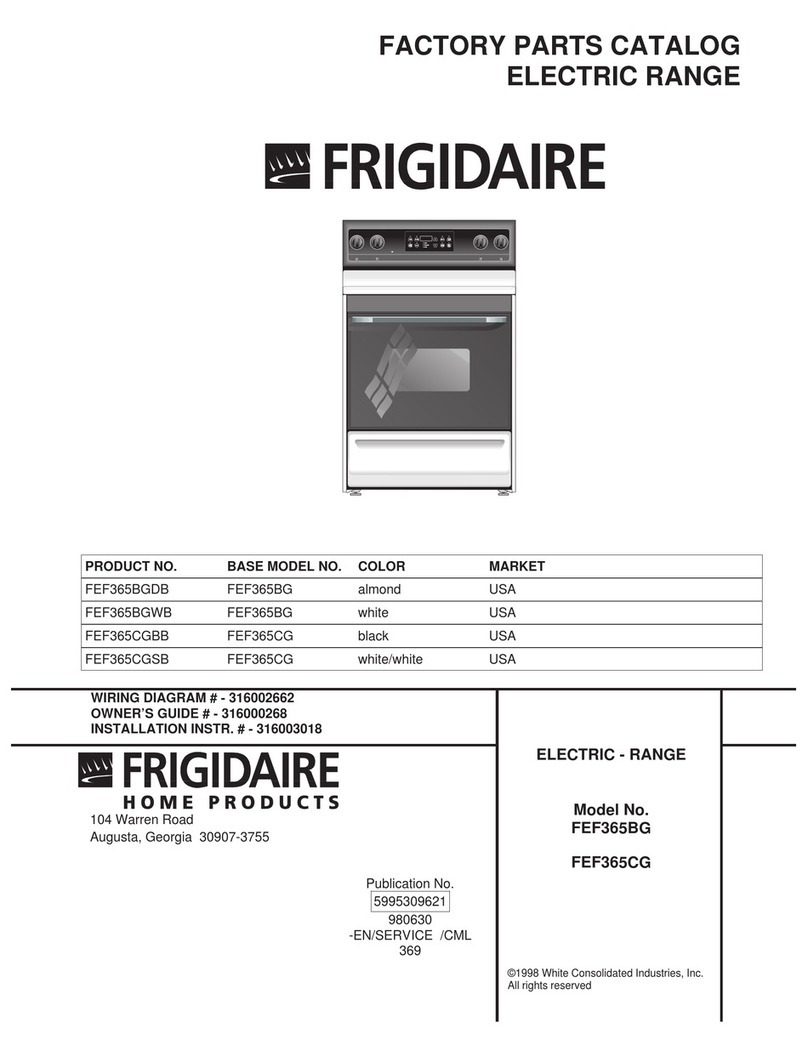 Frigidaire FEF365BG User manual