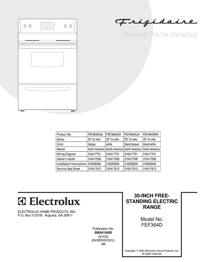 Frigidaire FEF364D User manual