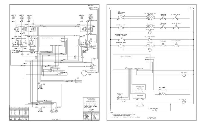 Frigidaire FEF364BXAWA Wiring diagram