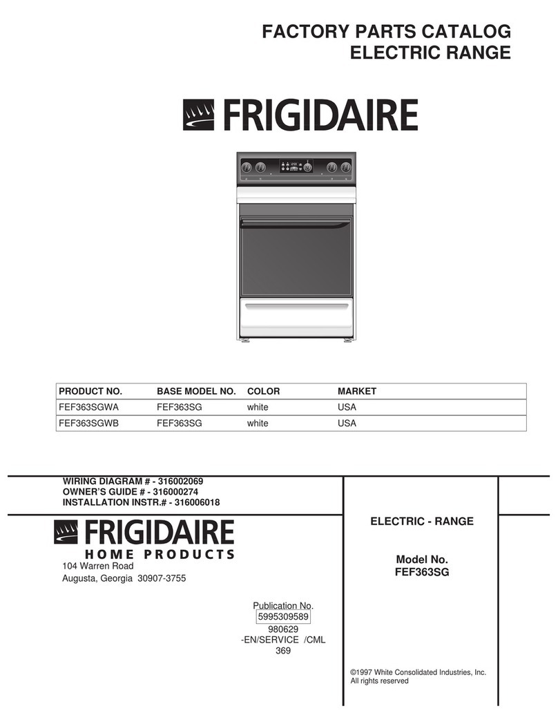 Frigidaire FEF363SG User manual