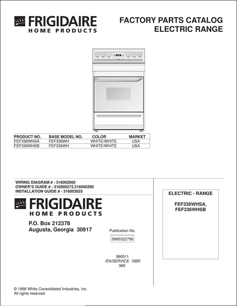 Frigidaire FEF336WHSA Factory parts catalog