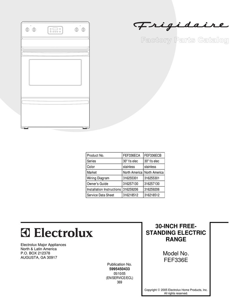 Frigidaire FEF336E Factory parts catalog
