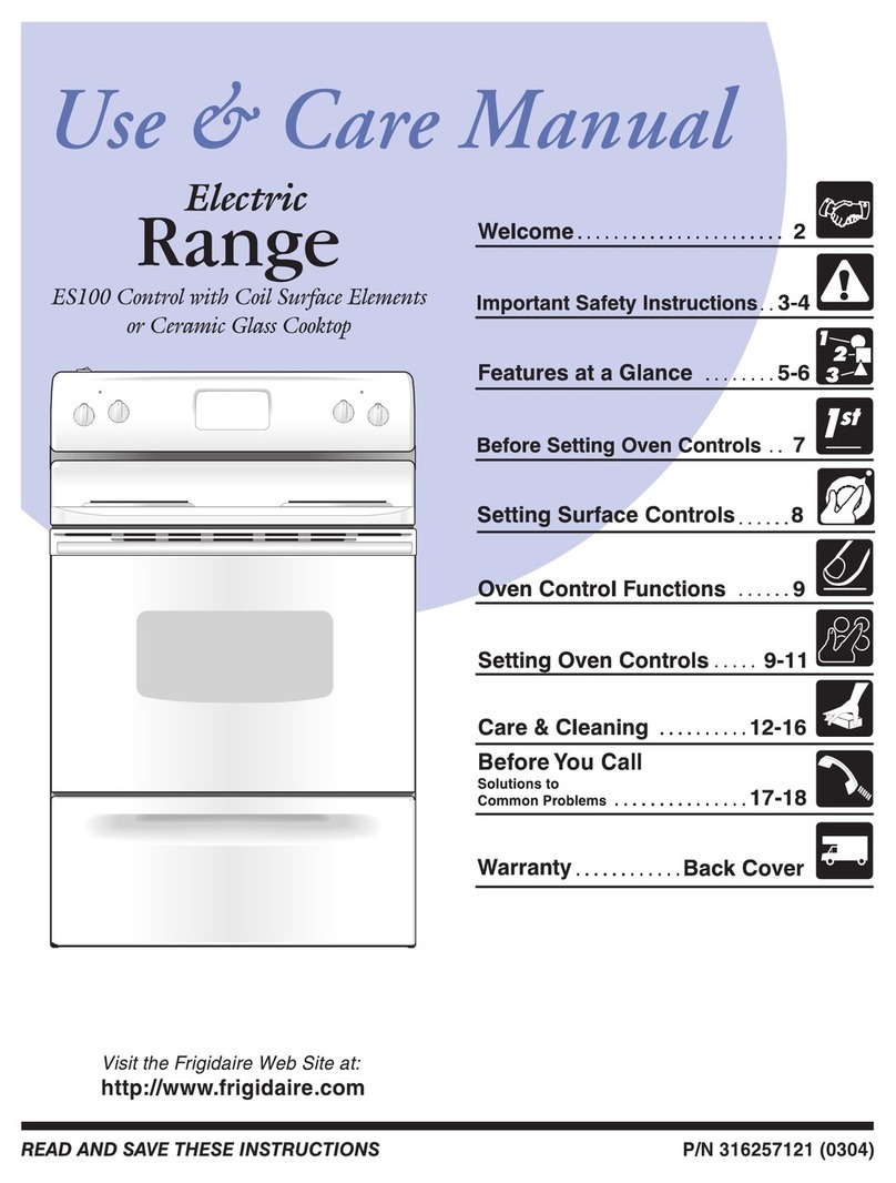 Frigidaire FEF336BCG Use & care manual