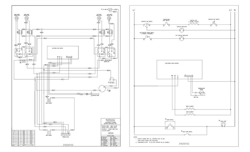 Frigidaire FEF336BCA Wiring diagram