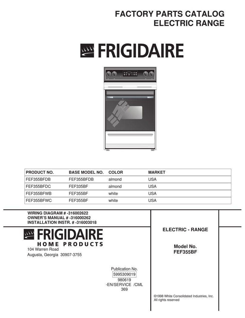 Frigidaire FEF355BF User manual