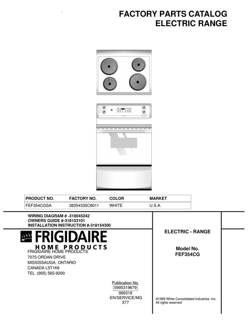 Frigidaire FEF354CG User manual