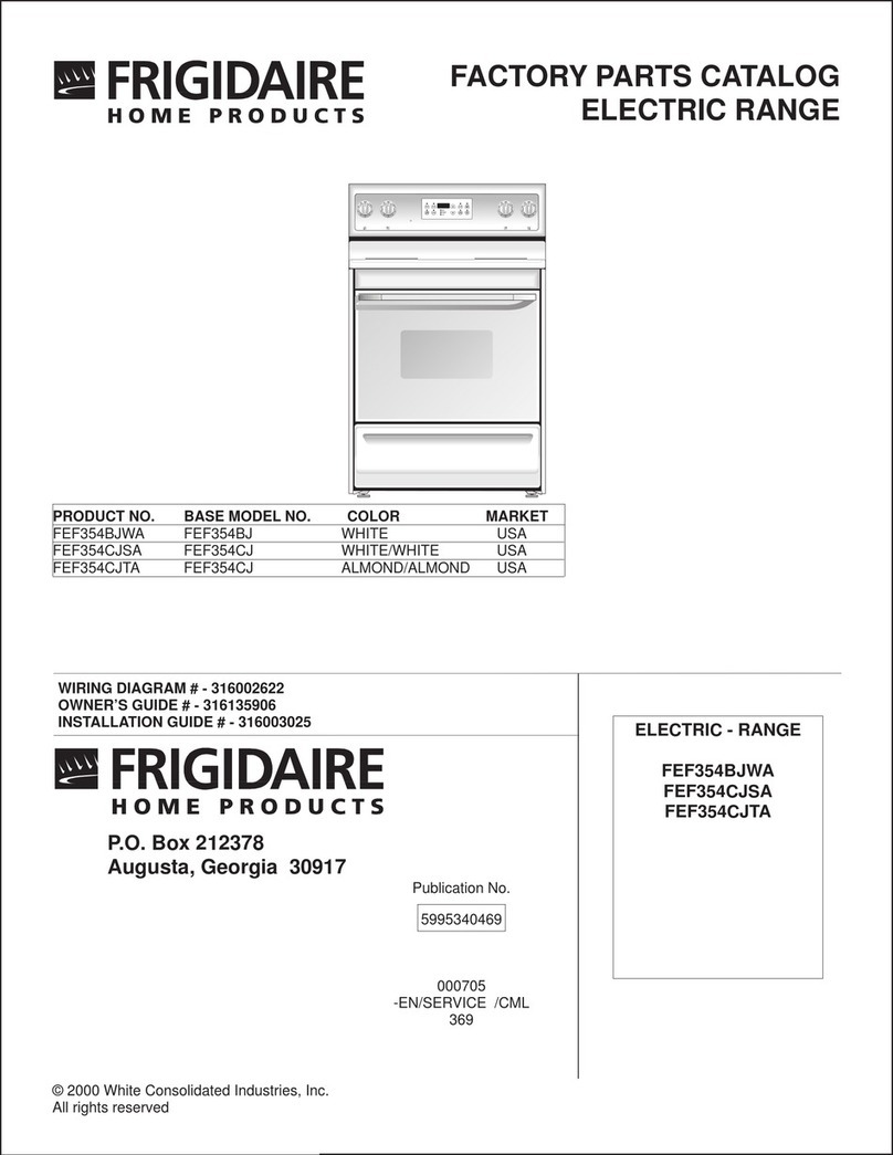 Frigidaire FEF354BJWA User manual