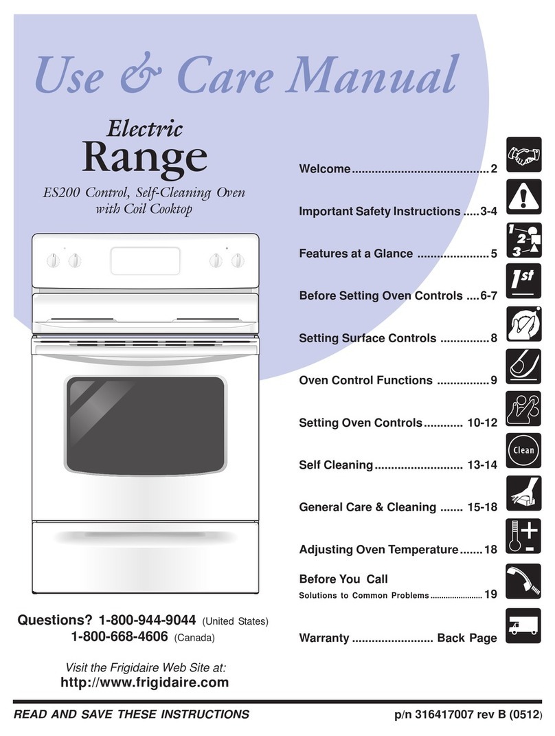 Frigidaire FEF352FWB User manual