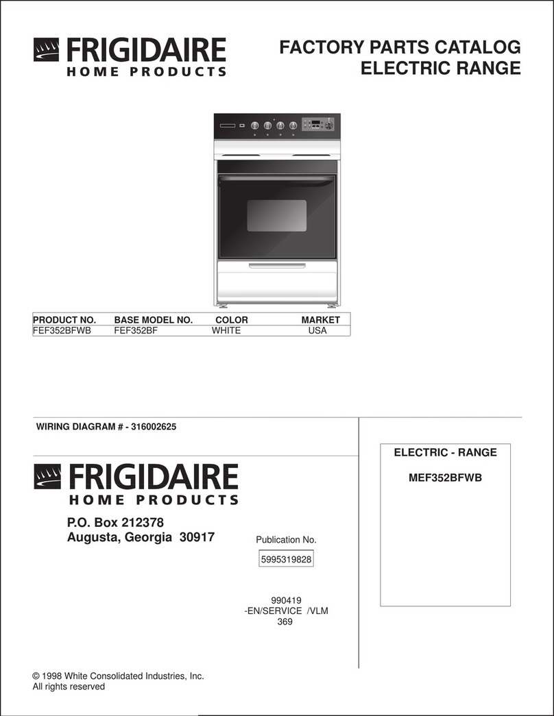 Frigidaire FEF352BFWB Factory parts catalog