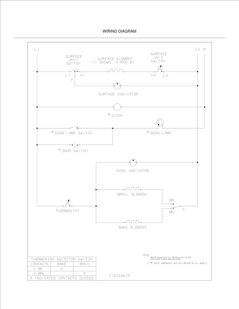 Frigidaire FEF342BHWA Wiring diagram