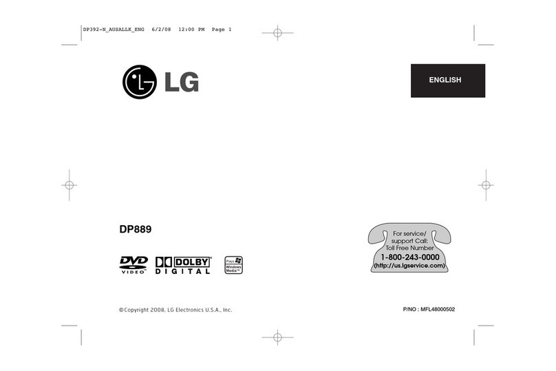 LG DP889 - Portable DVD Player User manual