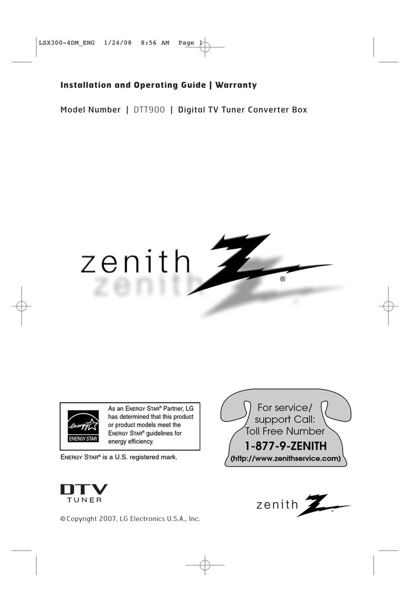 LG DTT900 Installation and operating guide