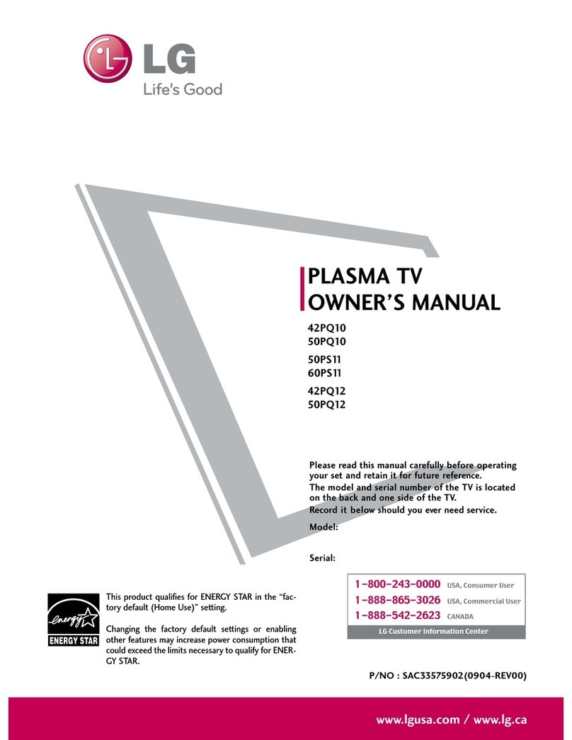 LG 50PS11-UB User manual