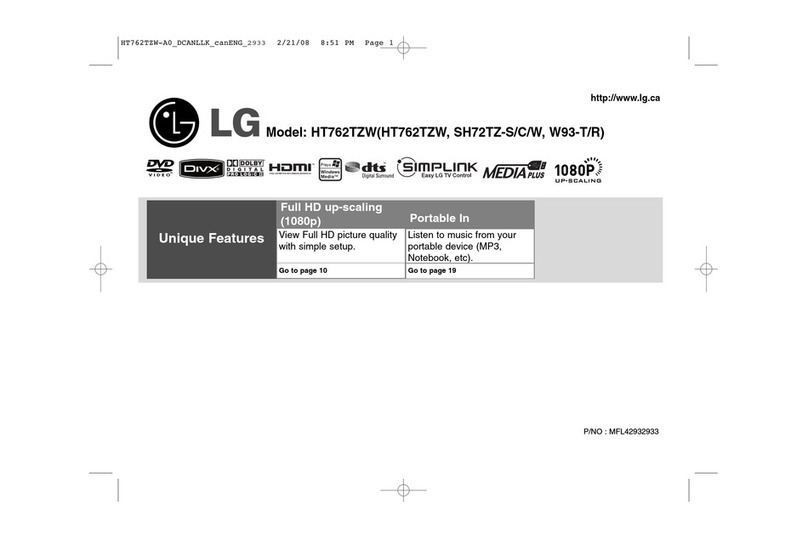 LG LHT888 User manual