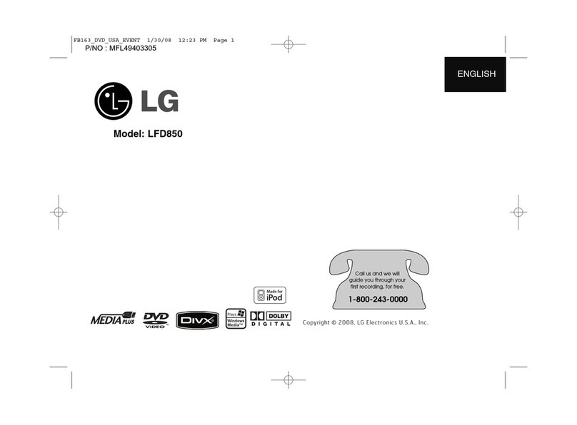 LG LFD850 User manual