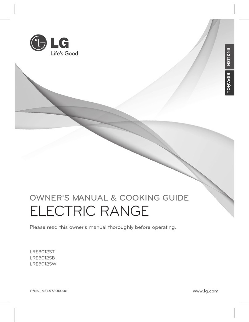 LG LRE3012SB Use and care manual