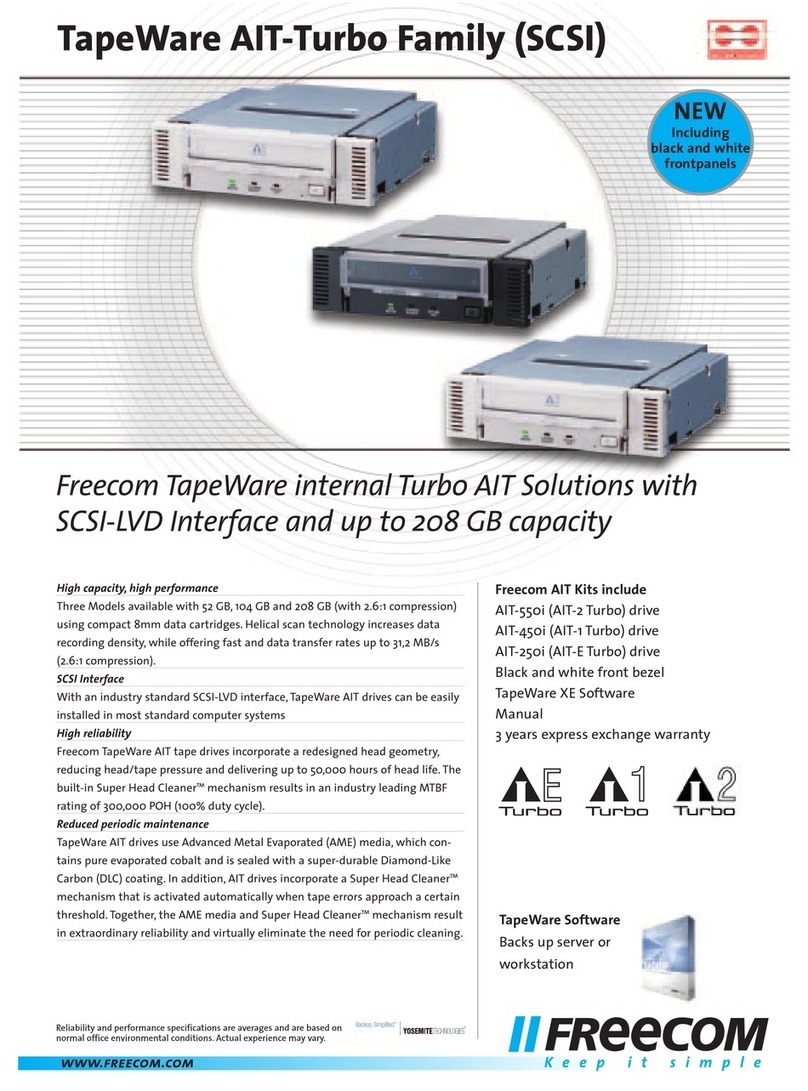 Freecom FC TapeWare AIT-250i FC Specifications